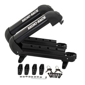 Rhino-Rack Ski Carrier – Roof Rack Kit, Carries Up to 2 Pairs of Skis/ 1 Narrow Snowboard, Lockable – 572