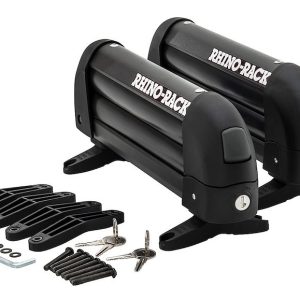 Rhino-Rack Ski Carrier – Roof Rack Kit, Carries Up to 2 Pairs of Skis/ 1 Narrow Snowboard, Lockable – 572