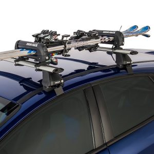 Rhino-Rack Ski Carrier – Roof Rack Kit, Carries Up to 2 Pairs of Skis/ 1 Narrow Snowboard, Lockable – 572