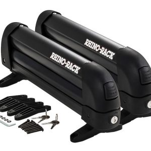 Rhino-Rack Ski Carrier – Roof Rack Kit, Carries Up to 3 Pairs of Skis/ 2 Narrow Snowboard, Lockable – 573