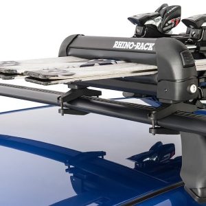 Rhino-Rack Ski Carrier – Roof Rack Kit, Carries Up to 3 Pairs of Skis/ 2 Narrow Snowboard, Lockable – 573