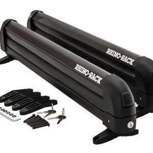 Rhino-Rack Ski Carrier – Roof Rack Kit, Carries Up to 4 Pairs of Skis/ 2 Narrow Snowboard, Lockable – 574