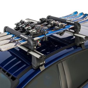 Rhino-Rack Ski Carrier – Roof Rack Kit, Carries Up to 4 Pairs of Skis/ 2 Narrow Snowboard, Lockable – 574