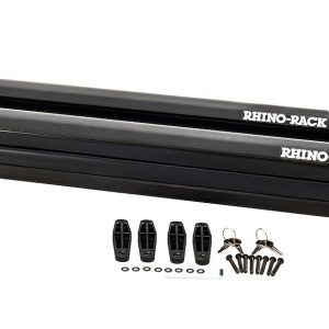Rhino-Rack Ski Carrier – Roof Rack Kit, Carries Upto 6 Pairs of Skis or 4 Snowboards, Lockable, With 2 Ski Carriers/ 4 Keys/ Mounting Hardware – 576