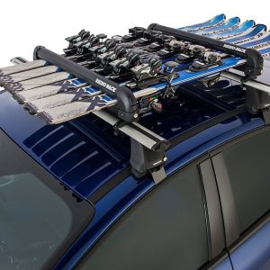 Rhino-Rack Ski Carrier – Roof Rack Kit, Carries Upto 6 Pairs of Skis or 4 Snowboards, Lockable, With 2 Ski Carriers/ 4 Keys/ Mounting Hardware – 576