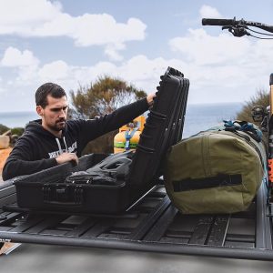 Rhino-Rack Cargo Carrier, Box Style, Compatible with All Rhino-Rack Platforms, 3.3 Cubic Foot Capacity – 61029