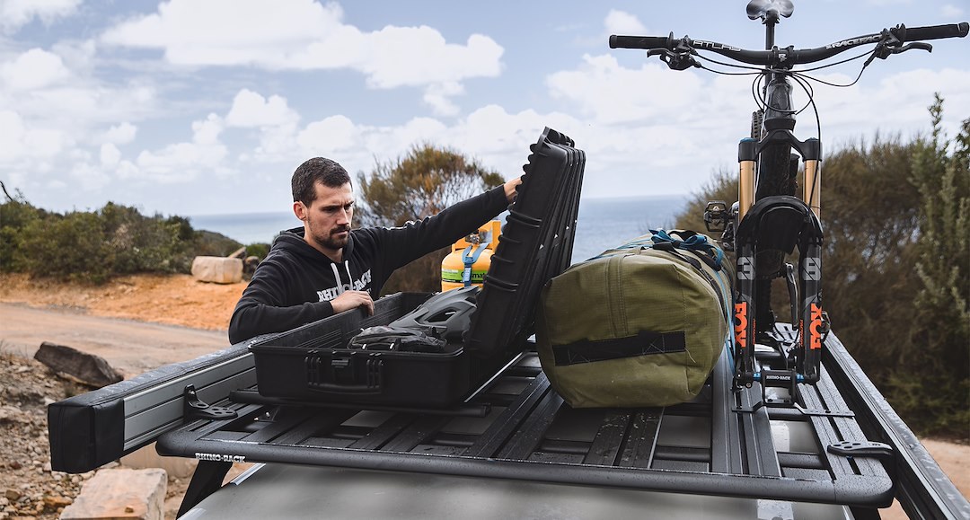 Rhino-Rack Cargo Carrier, Box Style, Compatible with All Rhino-Rack Platforms, 3.3 Cubic Foot Capacity – 61029