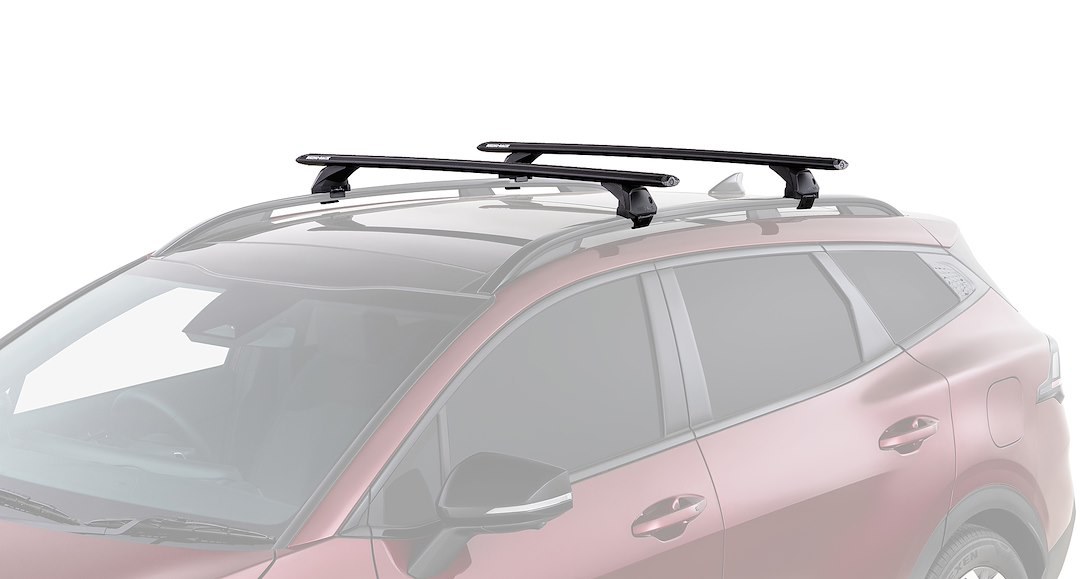 Rhino-Rack Roof Rack, Vortex, Black, Aluminum, With 4 Legs/ Fit Kit/ 2 Cross Bar – JC-02136
