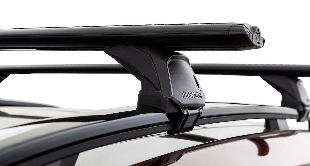 Rhino-Rack Roof Rack, Vortex, Black, Aluminum, With 4 Legs/ Fit Kit/ 2 Cross Bar – JC-02136