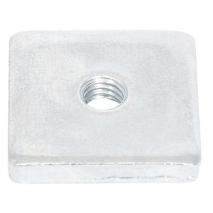 Rhino-Rack Nut, Square, M6 Thread Size, 24 Millimeter X 24 Millimeter X 4 Millimeter, Stainless Steel, Pack of 4 – N068-BP