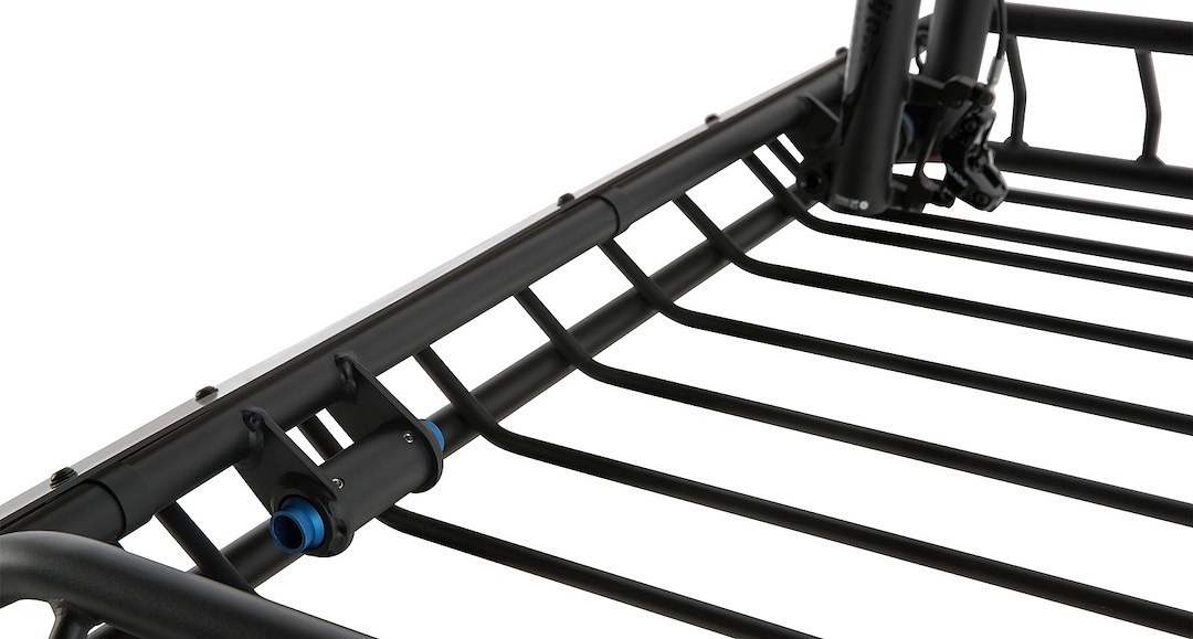 Rhino-Rack Roof Basket, Xtray, 58 Inch Length X 43 Inch Width X 6 Inch Height, 165 Pound Weight Capacity, Powder Coated, Black, Steel – RMCB03