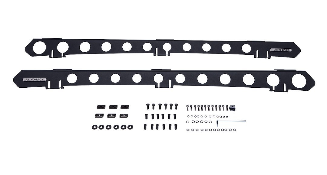 Rhino-Rack Roof Rack Side Rail, Backbone, Used with Rhino Rack’s Pioneer System, Stainless Steel, Black – RR1B1