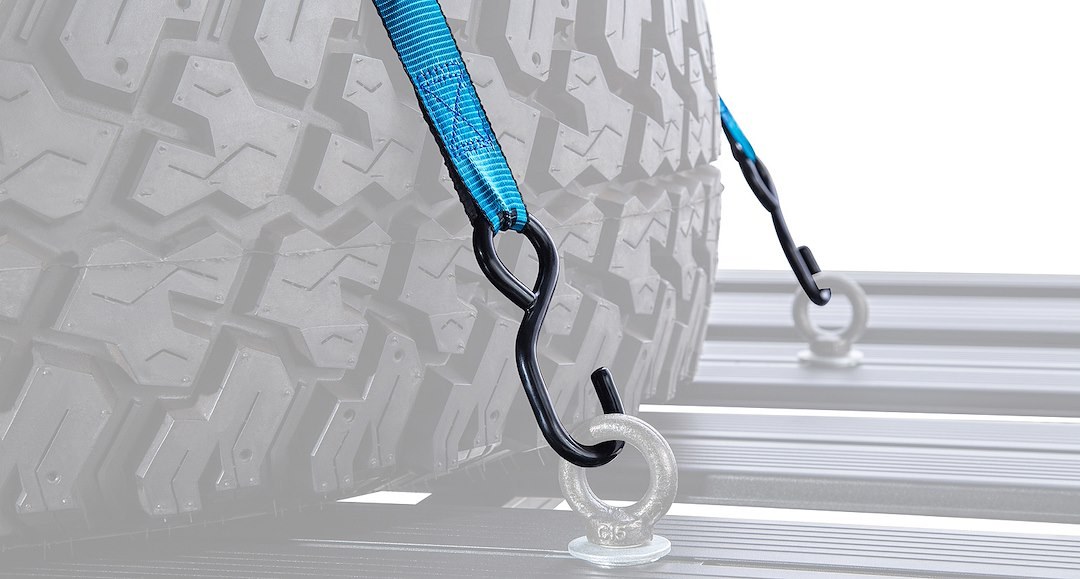 Rhino-Rack Tie Down Strap, Spare Tire Tie Down, 4.2 Foot Length, With Ratchet, 330 Pound Load Capacity – RSWS