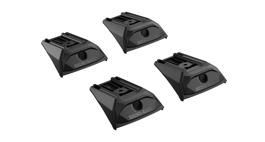 Rhino-Rack Roof Rack Mounting Kit, Works with Rhino-Rack Sportz/ Reconn/ Heavy Duty/ Vortex™ Bars and Pioneer™ Platforms, Black – RX300H-4