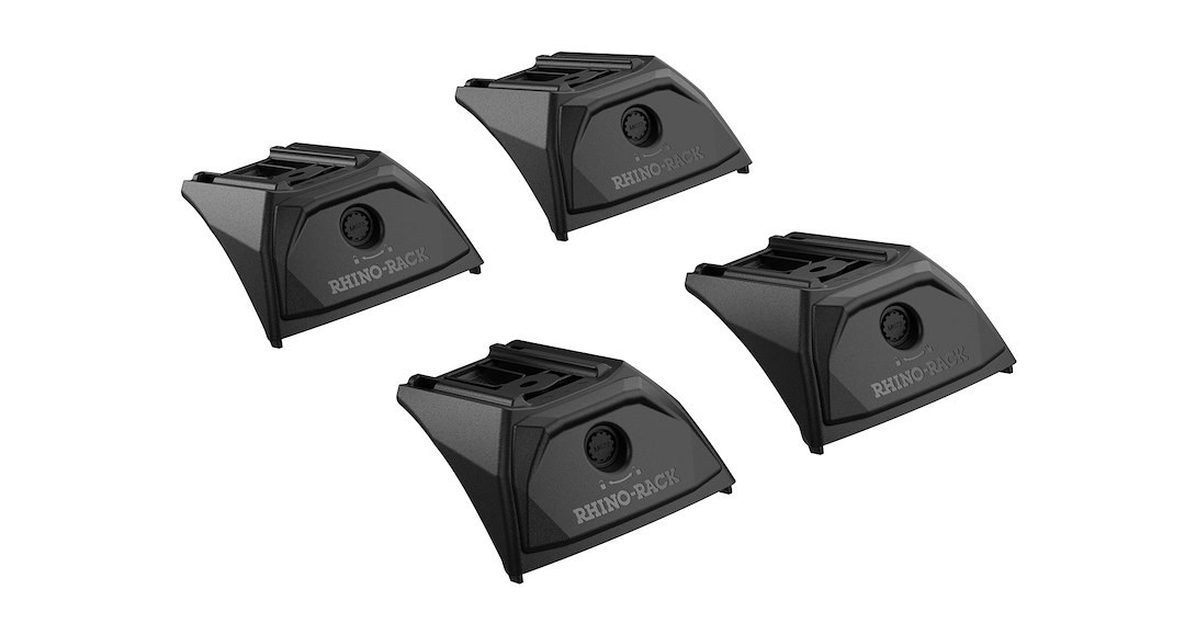 Rhino-Rack Roof Rack Mounting Kit, Works with Rhino-Rack Sportz/ Reconn/ Heavy Duty/ Vortex™ Bars and Pioneer™ Platforms, Black – RX300L-4