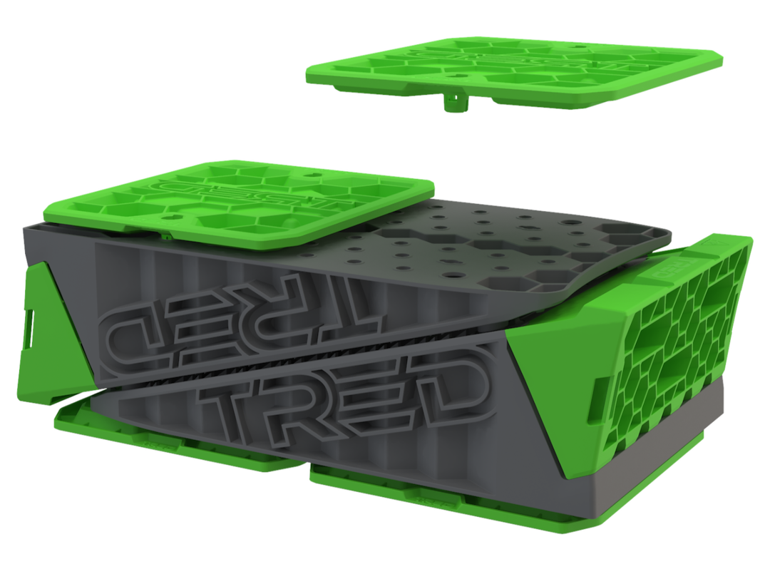 Rhino-Rack Trailer Leveling Kit, With 2 Leveling Ramps/ 2 Leveling Ramp Chock and 4 Anti-Sink Plates – TGTLVLPK