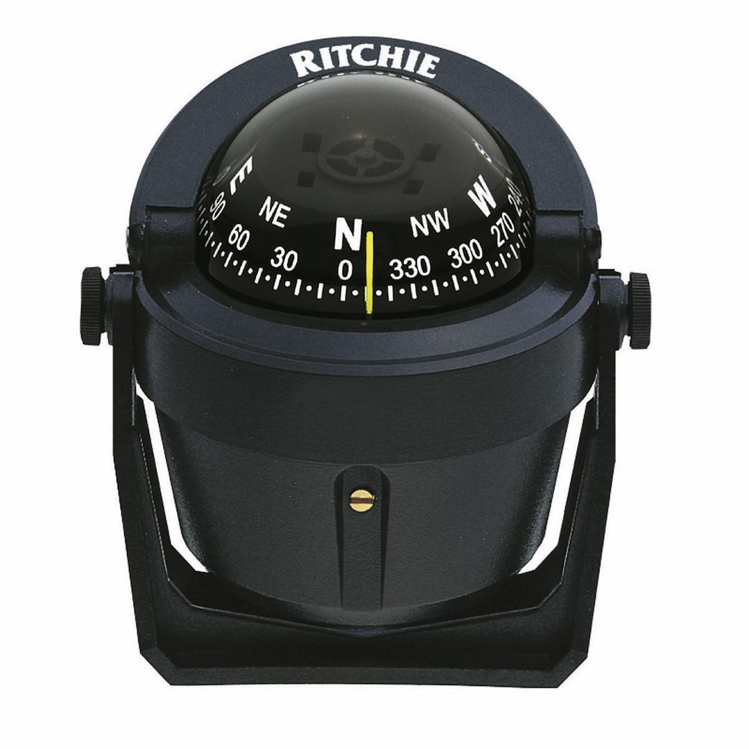 Ritchie Navi Compass, Explorer, Black, 12 Volt Green Light, Bracket Mount, 2-3/4 Inch Direct Read Dial – B-51