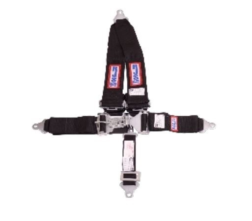 Rjs Racing Seat Belt, 16.1 Sfi Rated, 5 Point, 3 Inch Shoulder Belt, 2 Inch Sub, Latch and Link, Black, V-Type – 1125701