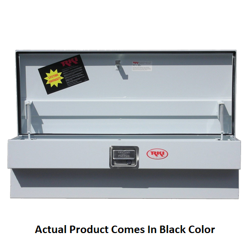 Rki Tool Box, S-Series, Side Mount, Wide, Single Lid, Powder Coated, Black, Steel – 43SWB