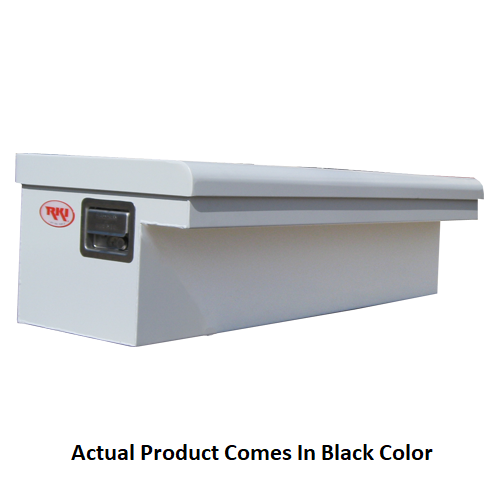 Rki Tool Box, S-Series, Side Mount, Low Profile, Wide, Single Lid, Powder Coated, Black, Steel – 48SLPWB