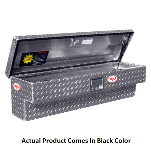 Rki Tool Box, S-Series, Side Mount, Single Lid, Diamond Tread, Black, Aluminum – 50SAB
