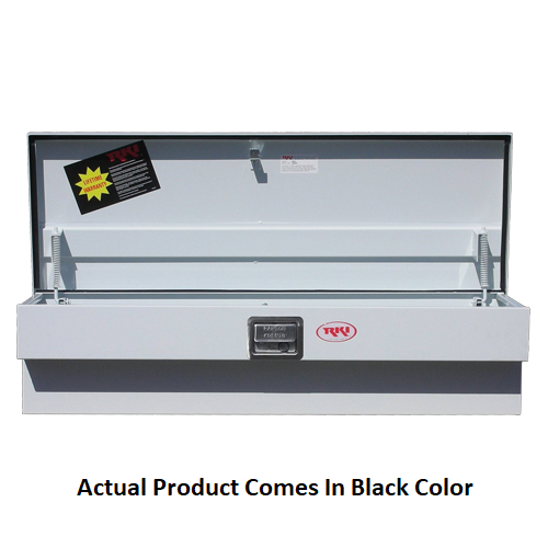 Rki Tool Box, S-Series, Side Mount, Wide, Single Lid, Powder Coated, Black, Steel – 50SWB