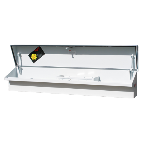 Rki Tool Box, Sts-Series, Slant Top Side Box, Single Lid, Powder Coated, White, Steel – 61STS
