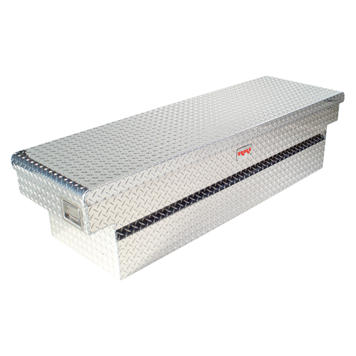 Rki Tool Box, C-Series, Crossover, Single Lid, Diamond Tread, White, Aluminum, 20 Inch Length X 71-1/2 Inch Width X 17-7/16 Inch Height – C63A