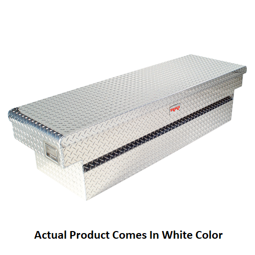 Rki Tool Box, C-Series, Crossover, Single Lid, Diamond Tread, White, Aluminum, 20 Inch Length X 71-1/2 Inch Width X 17-7/16 Inch Height – C63AW