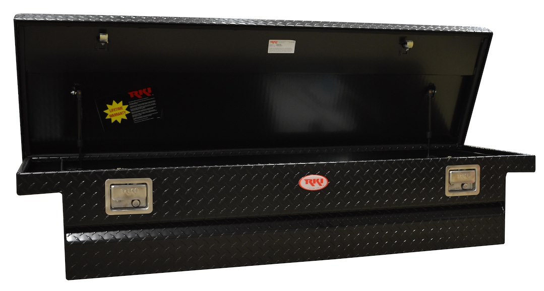 Rki Tool Box, C-Series, Crossover, Low Profile, Single Lid, Diamond Tread, Black, Aluminum – C63LPAB