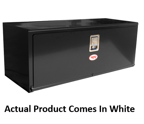 Rki Tool Box, H-Series, Underbody, Single Lid, Diamond Tread, White, Aluminum, 48 Inch Length X 18 Inch Width X 18 Inch Height – H481818AW