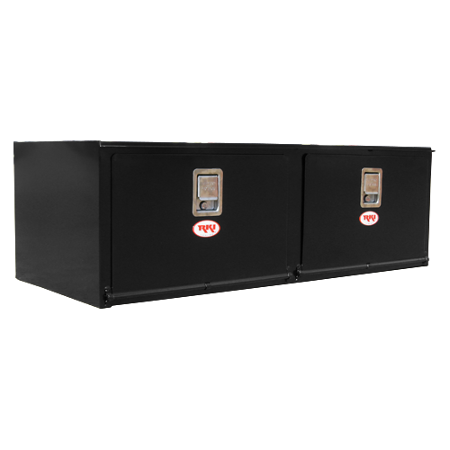 Rki Tool Box, H-Series, Underbody, Dual Lid, Powder Coated, Black, Steel, 56 Inch Length X 18 Inch Width X 24 Inch Height – H561824-2