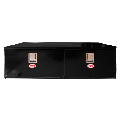 Rki Tool Box, Underbody, Dual Lid, Smooth Finish, Powder Coated Black, Steel, 60 Inch Length X 24 Inch Width X 18 Inch Height – H601824-2
