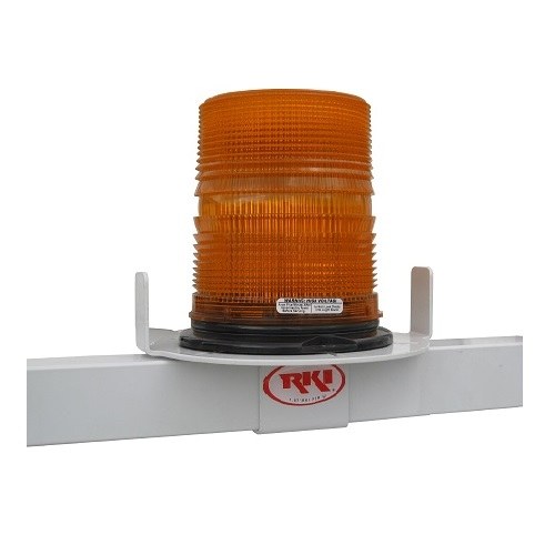 Rki Headache Rack Light Mount, Use on Rki Headache Racks, Round, Powder Coated, White, Steel, Without Light – STRBMNTRND