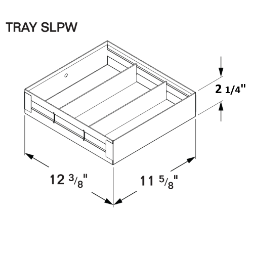 Rki Tool Box Tray, For Use with Rki Slpw Series Truck Boxes, 12-3/8 Inch Length X 11-5/8 Inch Width X 2-3/8 Inch Height, With Dividers – TRAYSLPW