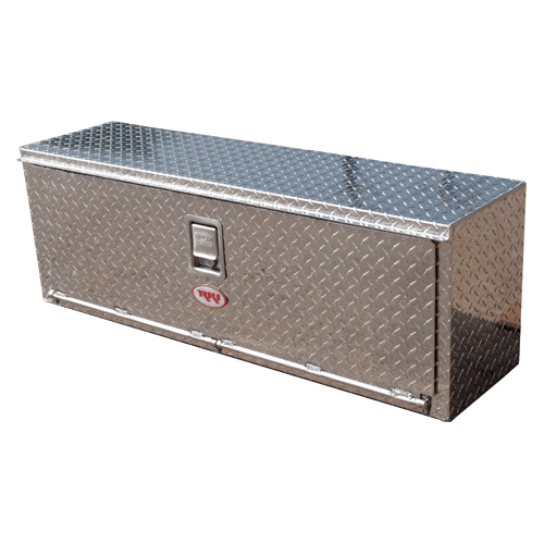 Rki Tool Box, Us-Series, Side Mount, Single Lid, Diamond Tread, Silver, Aluminum, 48 Inch Length X 16-1/2 Inch Height X 12-1/2 Inch Depth – US48A