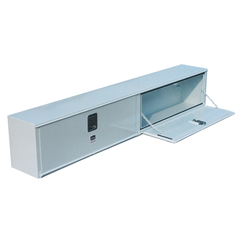 Rki Tool Box, Us-Series, Side Mount, Dual Lid, Powder Coated, White, Steel, 96 Inch Length X 16-1/2 Inch Height X 12-1/2 Inch Depth – US96C