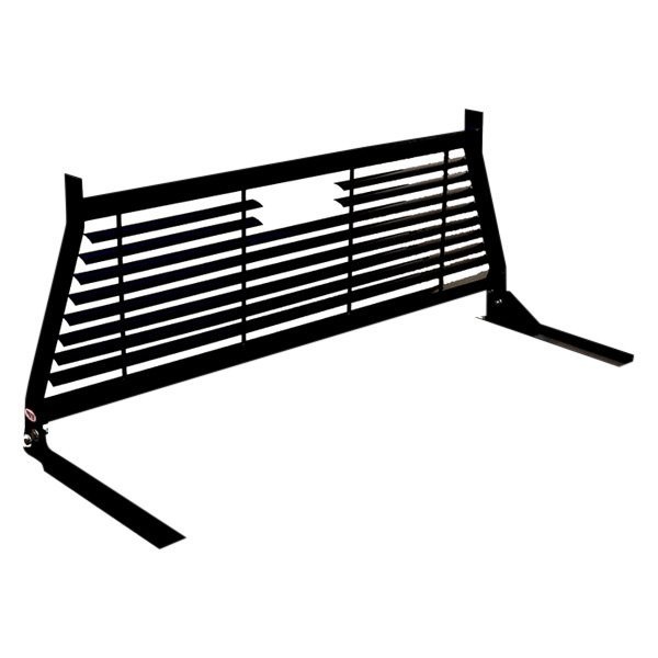 Rki Headache Rack, Louvered, Powder Coated, Black, Heavy Gauge Steel, Can Be Used with Crossbed Tool Box, With Mounting Kit and Hardware – WG16B