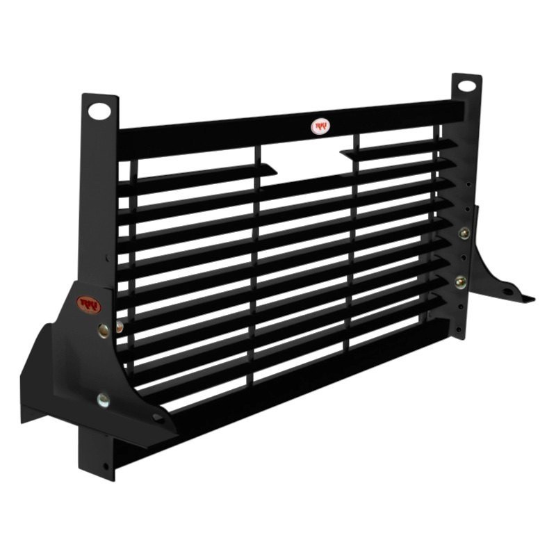Rki Headache Rack, Louvered, 49 Inch, Powder Coated, Black, Steel, With 3RD Brake Light Cutout, For Service Body Trucks – WG49B