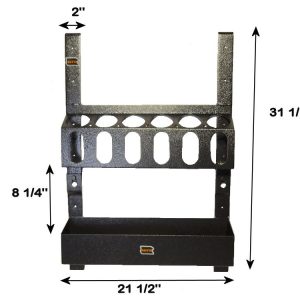 Rack’em Mfg Tool Organizer, Bolt-On Mount to Closed Trailer, Holds Aerosol Cans and Containers, 31 Inch Height X 21-1/2 Inch Width – RA-10AB
