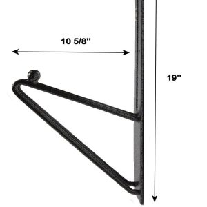 Rack’em Mfg Tool Organizer, Bolt-On Mount to Closed Trailer, Holds 6 Shovels, 19 Inch Height X 5-1/2 Inch Width, Black/ Gray, Steel – RA-15