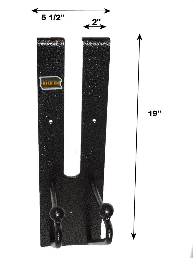 Rack’em Mfg Tool Organizer, Bolt-On Mount to Closed Trailer, Holds 6 Shovels, 19 Inch Height X 5-1/2 Inch Width, Black/ Gray, Steel – RA-15