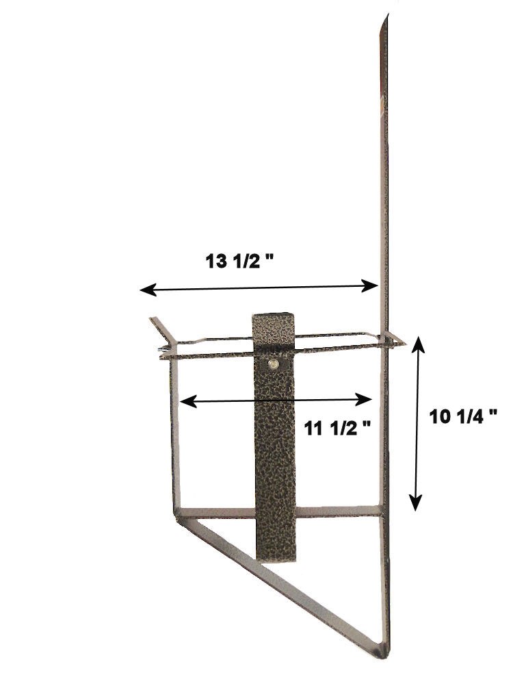 Rack’em Mfg Liquid Storage Container Mount, Bolt-On Mount to Closed Trailer, Holds 1 Cooler or 5 Gallon Gas Can, Black and Gray, Steel – RA-1L