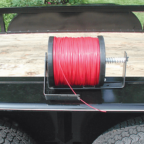 Rack’em Mfg Grass Trimmer Line Spool Rack, For Use with a Single 3 or 5 Pound Spool, Bolts to Open Trailer Top Rail – RA-2