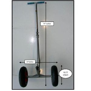 Rack’em Mfg Trailer Dolly, Trailer Tongue Mount, For Single Axle Trailers Up to 5000 Pounds and 1-7/8 Inch Hitch Ball Diameter – RA-20