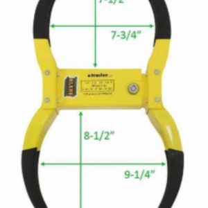 Rack’em Mfg Trailer Wheel Locking Boot, Fits Up to a 20 Inch Wheel, Does Not Cover Lug Nuts – RA-25