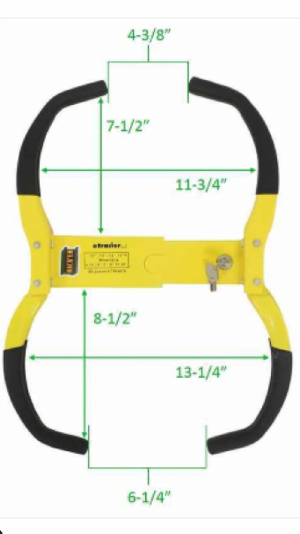 Rack’em Mfg Trailer Wheel Locking Boot, Fits Up to a 20 Inch Wheel, Does Not Cover Lug Nuts – RA-25
