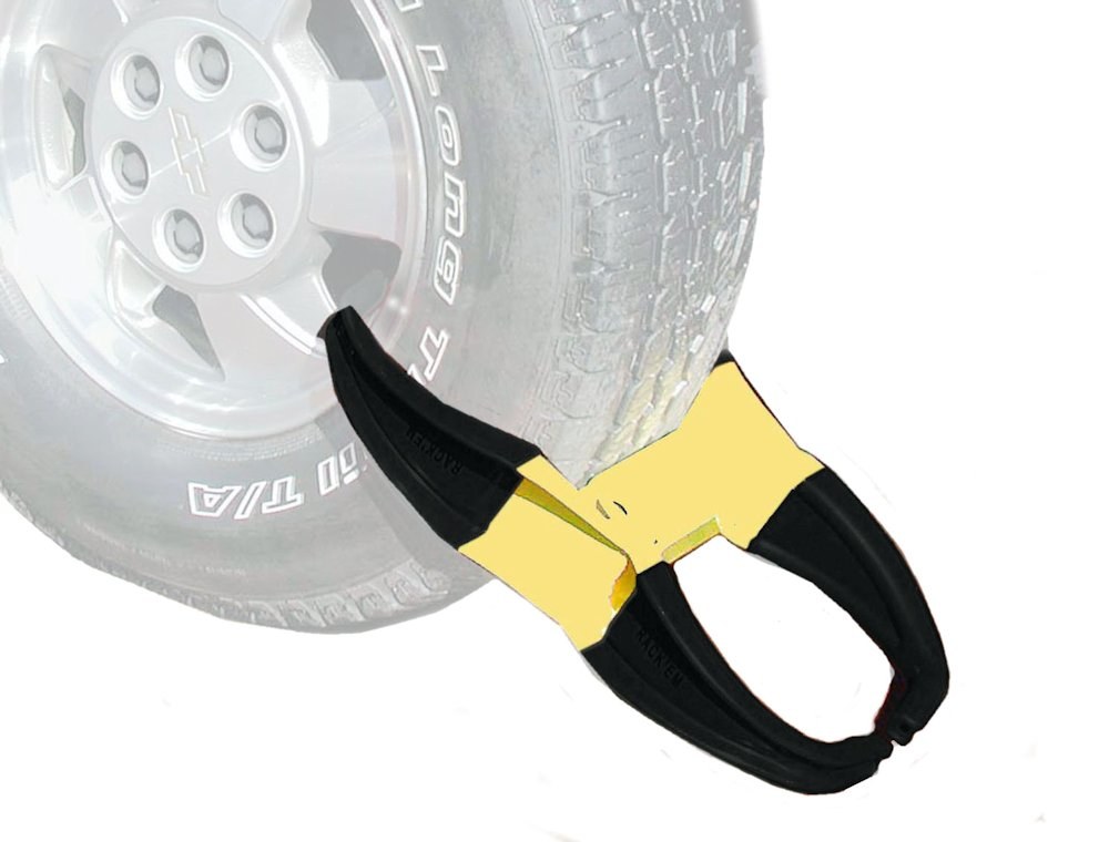 Rack’em Mfg Trailer Wheel Locking Boot, Fits Up to a 20 Inch Wheel, Does Not Cover Lug Nuts – RA-25