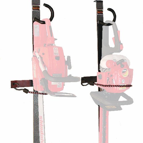 Rack’em Mfg Tool Organizer, Bolt-On Mount to Closed Trailer, Holds 1 Chainsaw or Similar Tool with a Loop Style Handle, Black/ Gray, Steel – RA-3