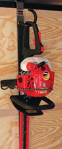 Rack’em Mfg Tool Organizer, Bolt-On Mount to Closed Trailer, Holds 1 Chainsaw or Similar Tool with a Loop Style Handle, Black/ Gray, Steel – RA-3